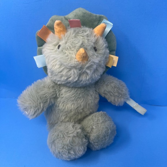 cloud island Other - Cloud Island Triceratops Baby Rattle Plush Green Animal Nursery Sensory Toy